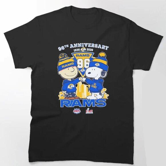 Other - Charlie Brown And Snoopy 96Th Anniversary 1930-2026 Los Angeles Rams T Shirt